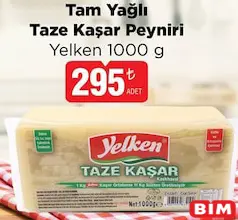 YELKEN TAM YAĞLI TAZE KAŞAR PEYNİRİ 1000 G indirimli fiyat YELKEN TAM YAĞLI TAZE KAŞAR PEYNİRİ 1000 G fiyat ve kampanya bilgisi